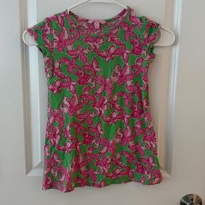 Lilly Pulitzer green pink girls dress Small 4-5